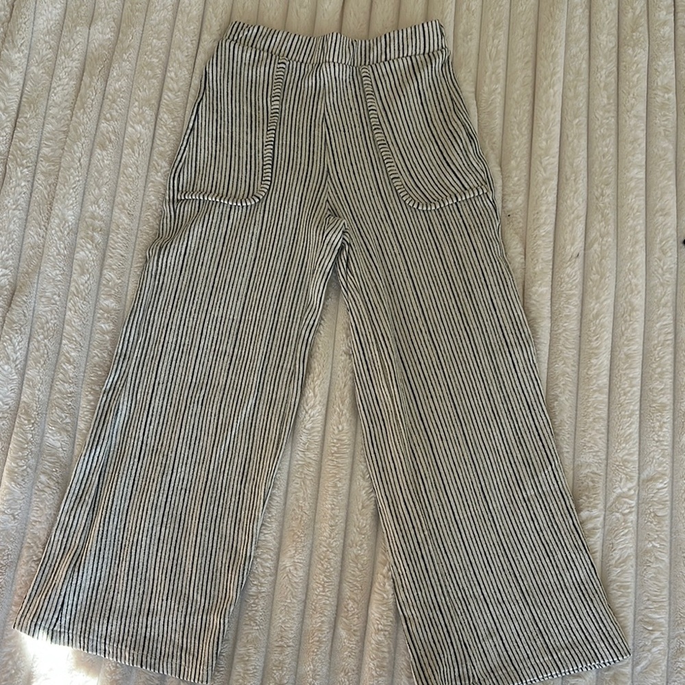 Mango kids Striped Wide-Leg Pants